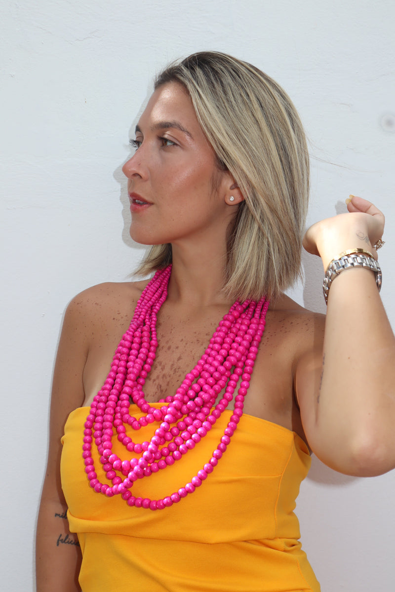 Pink Beads Necklace