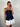 Navy Pleated Button Romper