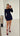 Navy - Muse Long Sleeve Mini Dress