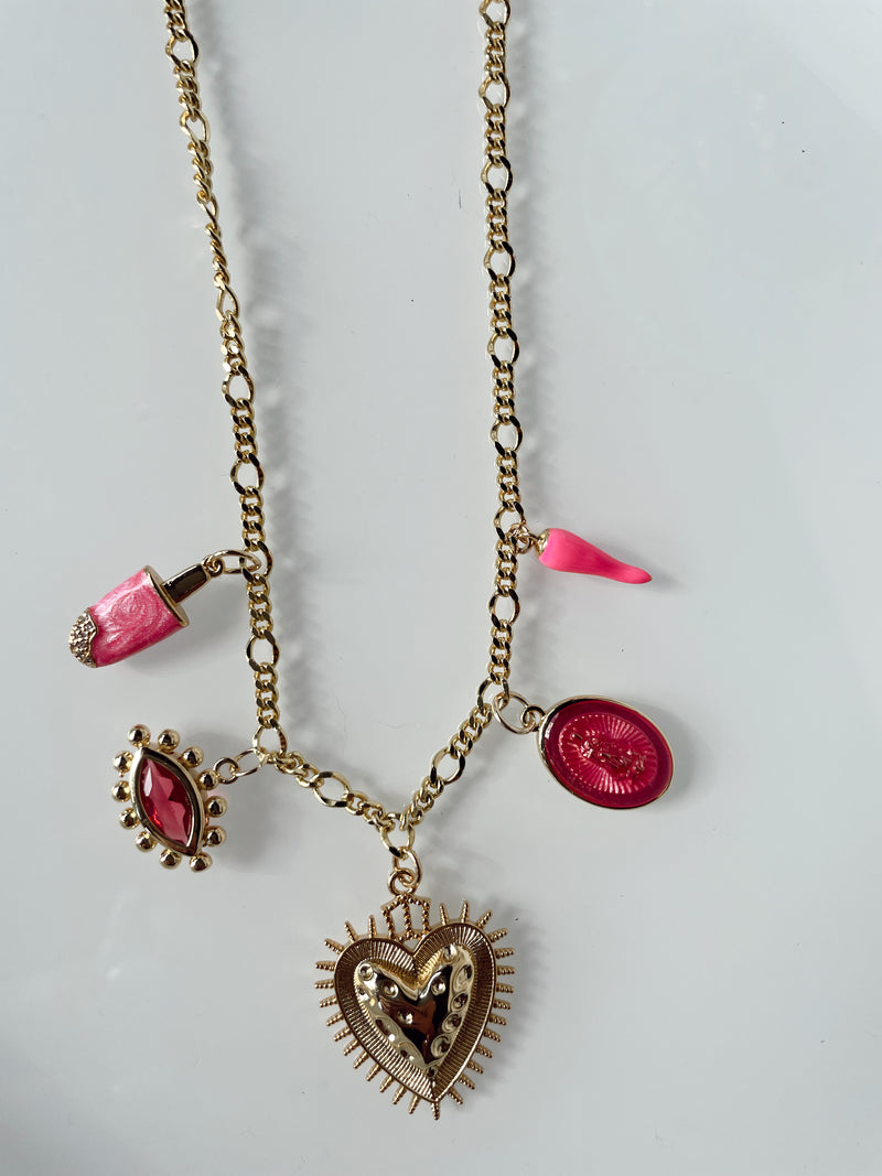 Pink Charms Necklace