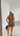 Brown Oversized Collar Romper