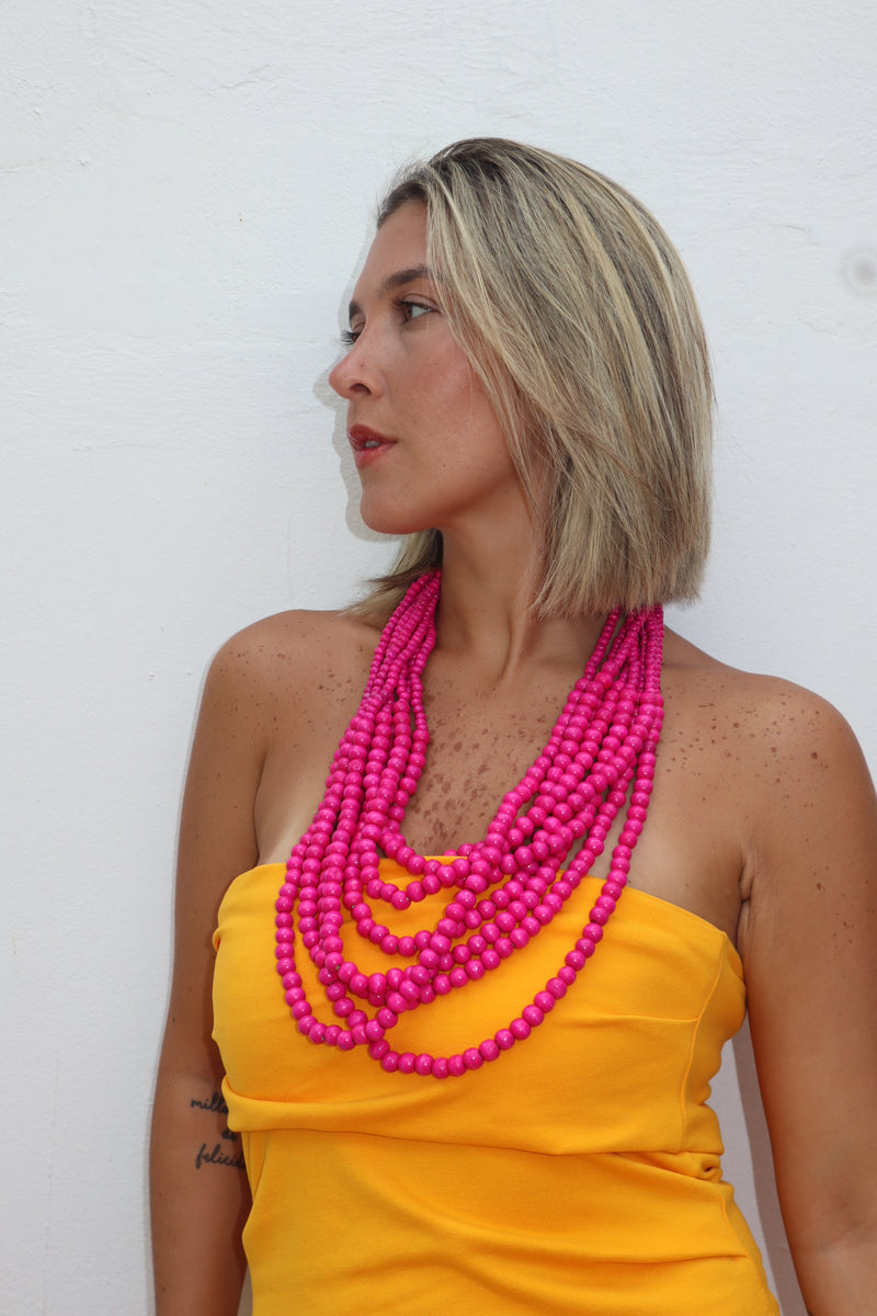 Pink Beads Necklace