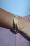 Rhinestones Gold Bangles
