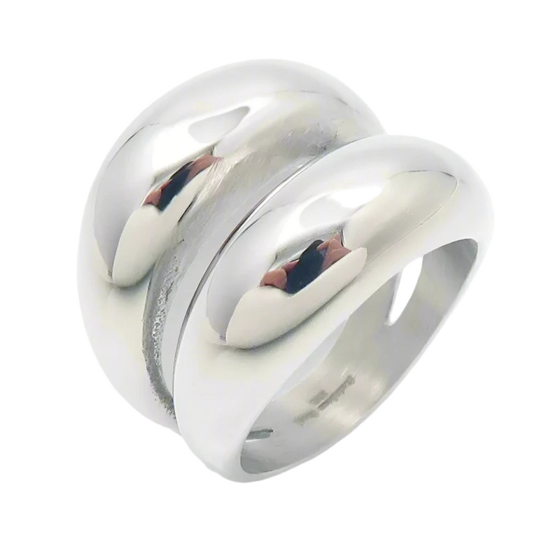 Double Tone Martina Ring FULL SILVER