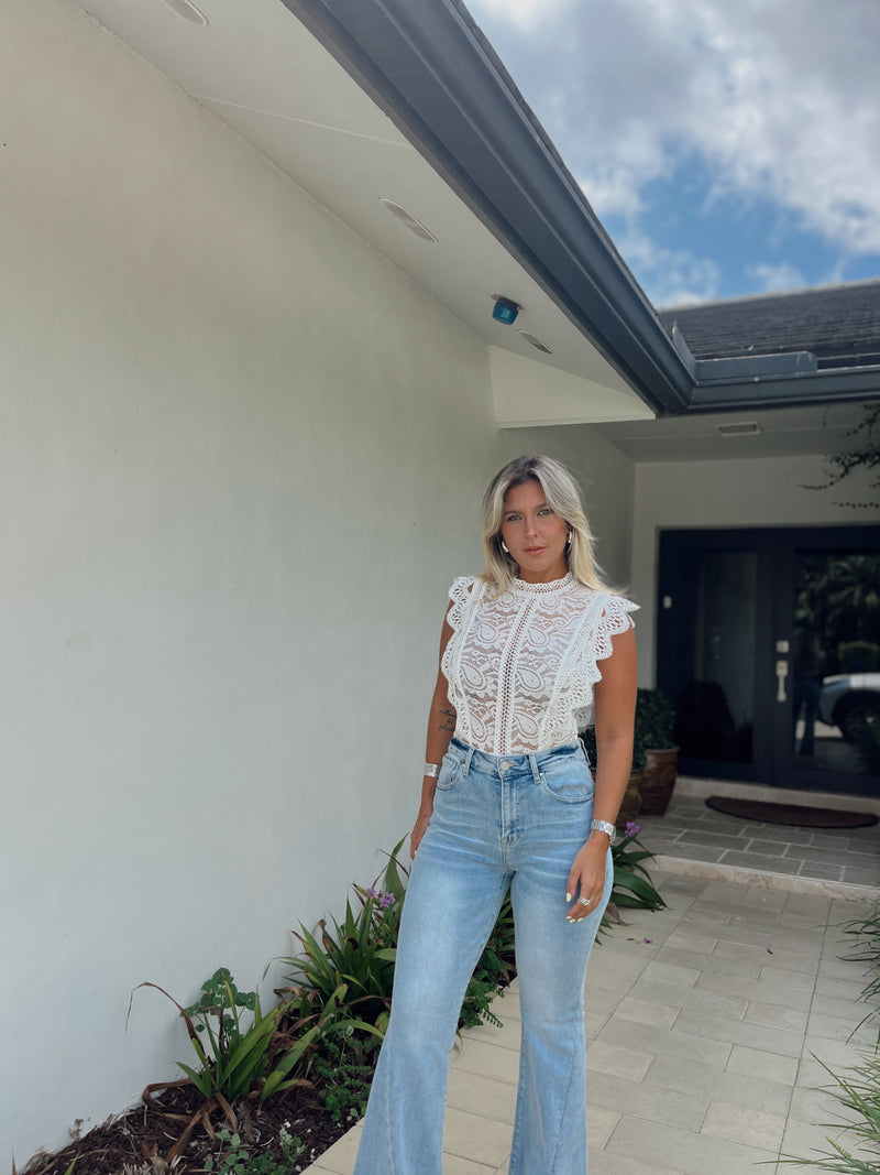 White Lace Bodysuit