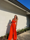 Orange CutOut Jumpsuit