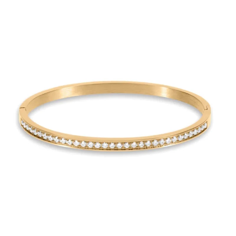 Rhinestones Gold Bangles