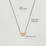 Two Toned Tiny Rings Necklace