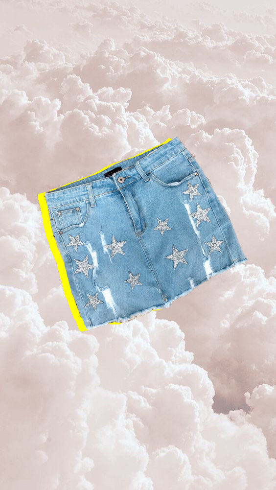 Denim Star Skirt