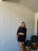 Black Mini Cargo Skirt