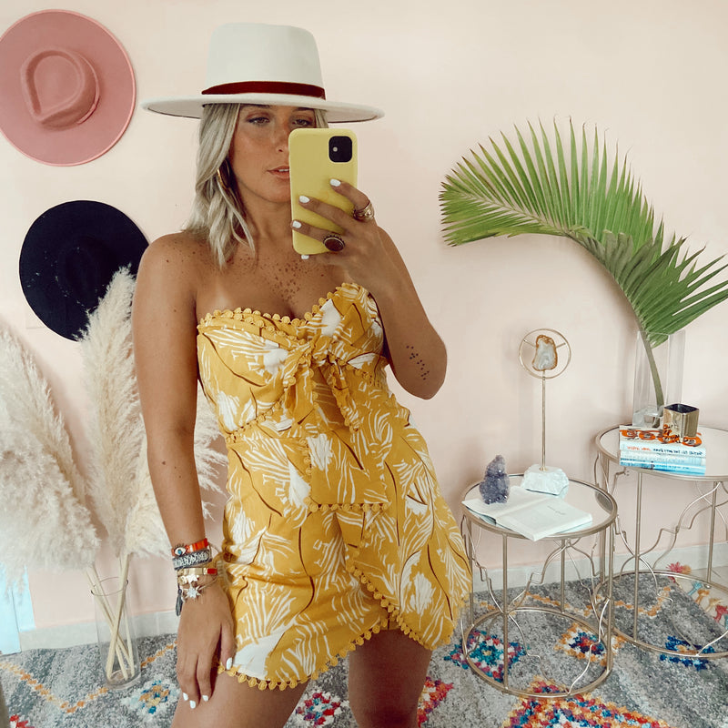 The Palms Mustard Romper