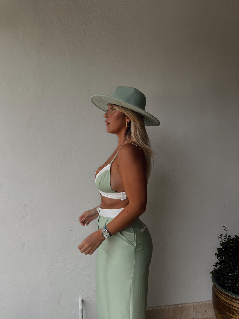 Mint Bra and Pant Set