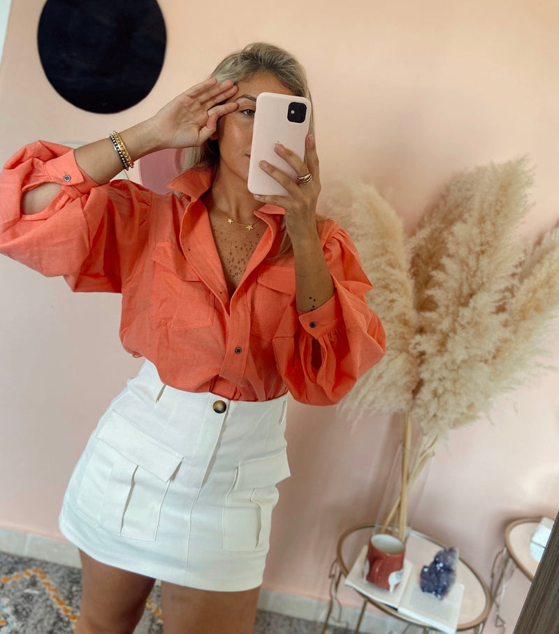 Coral Blouse