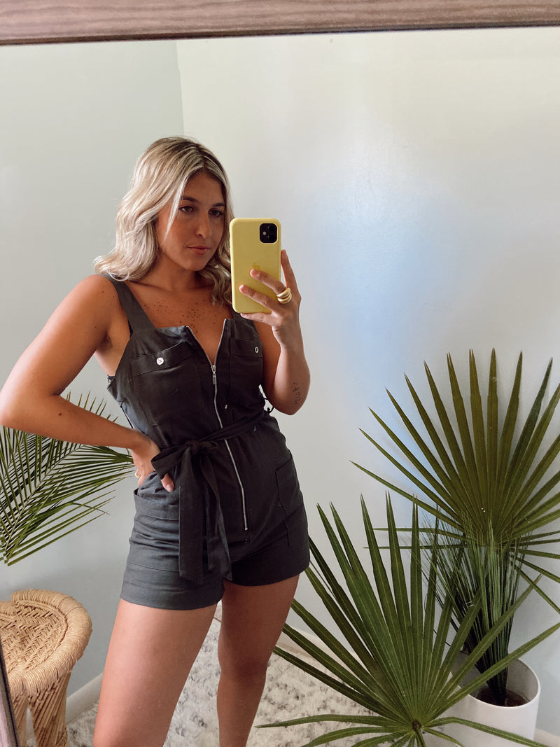 Nata Zippered Romper